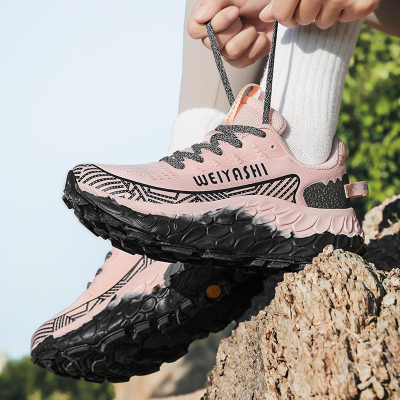 Wanderschuhe für Damen, Geländelaufschuhe, Abriebfeste Sneaker, Laufschuhe, Atmungsaktiv, Leicht, Weichsohlig, Herren-Sportschuhe