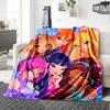 Winx Club Theme Printed Blanket - Perfect for Couch, Bed, Travel & Outdoor Use | Machine Washable, Cozy & Durable.