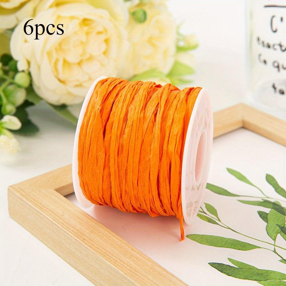 6 Rollen Raffia Papier Bastelband Geflochtene Garnseile DIY Party Dekoration