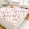 Thick Cotton Fabric Mattress Topper with Elastic Band Quilted Protector Pad Bedspread Winter Mattress Cover for Single/Double