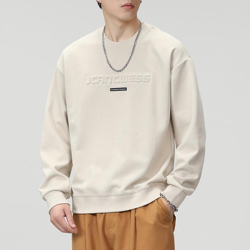 Свитер мужской осенне-зимний внутренний топ с круглым вырезом и длинными рукавами — фото 3