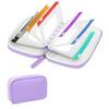 Pill Organizer with 14PCS Clear Zipper Bags Inside Medicine Case Waterproof Portable Travel Storage Holder for Daily Supplements