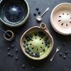Easy-clean Ceramic Berry Colander Bowl Drainage Hole Berry Swirling Rinse Basin  Kitchen Tool