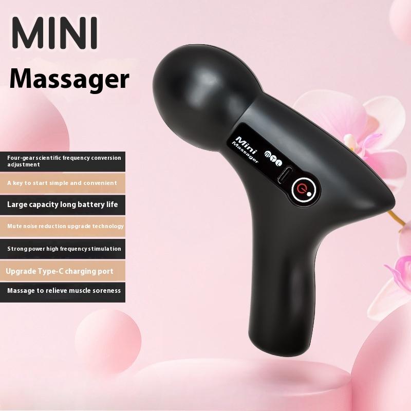 (No Silicone Sleeve) Handheld Body Massage Products Mini Silent Electric Wireless Fascial Gun Portable Massager Stick Vibration