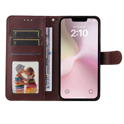 For iPhone 16e Leather Phone Case Magnetic Clasp Flip Wallet Phone Stand Cover