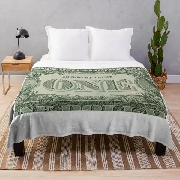Dollar Geldschein Muster Flanelldecke Superweich Warm Leichtgewicht Königin-Größe für Bett Sofa Couch Decke für Teenager