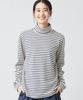 Long Sleeve Turtleneck US Size Dark 1000189810 L.L.Bean Women's Tee, Striped, Fit, Regular, Small, Pine/Classic Navy, Green,
