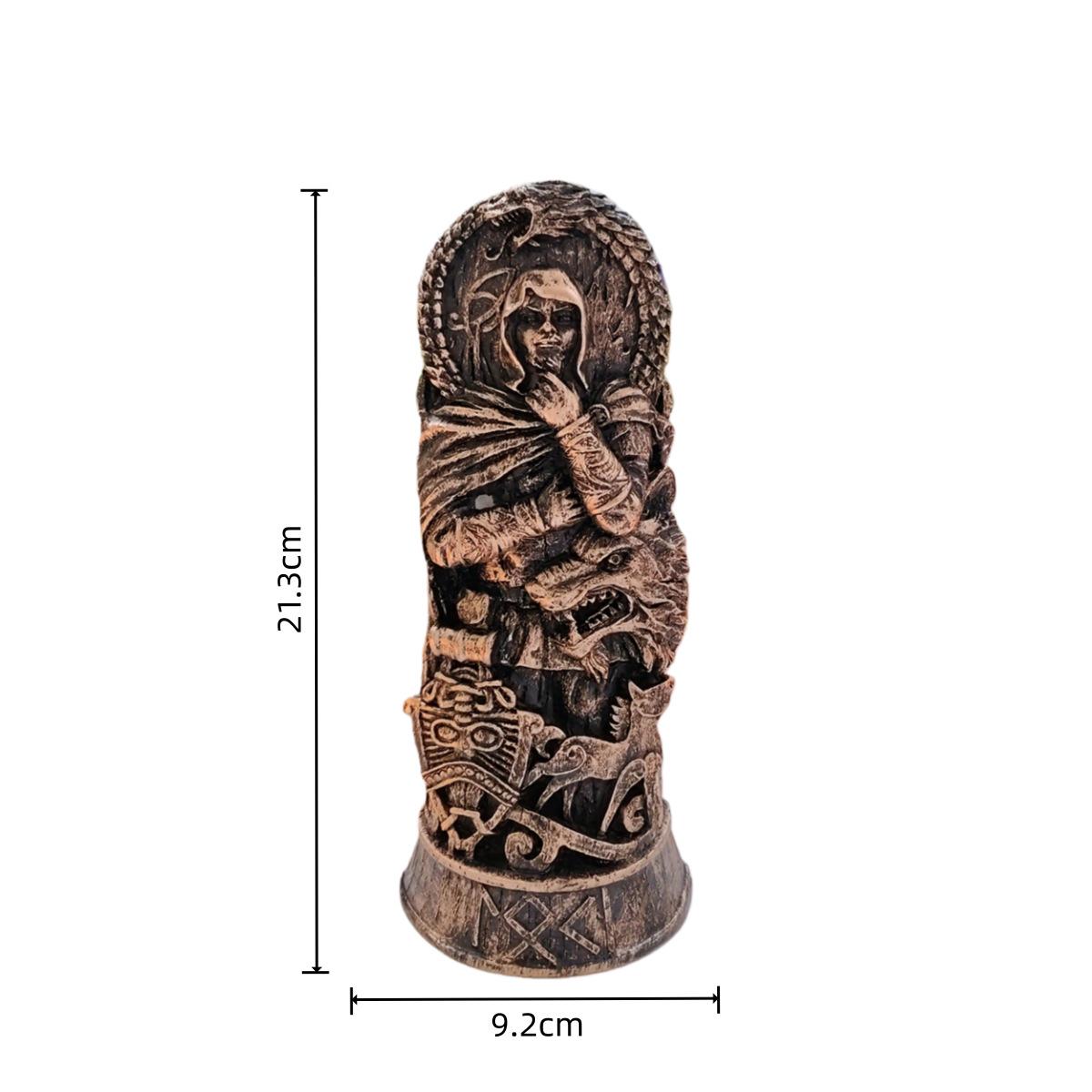 New hero statue imitation wood carving resin ornament resin handicraft mythical ornament mythical character