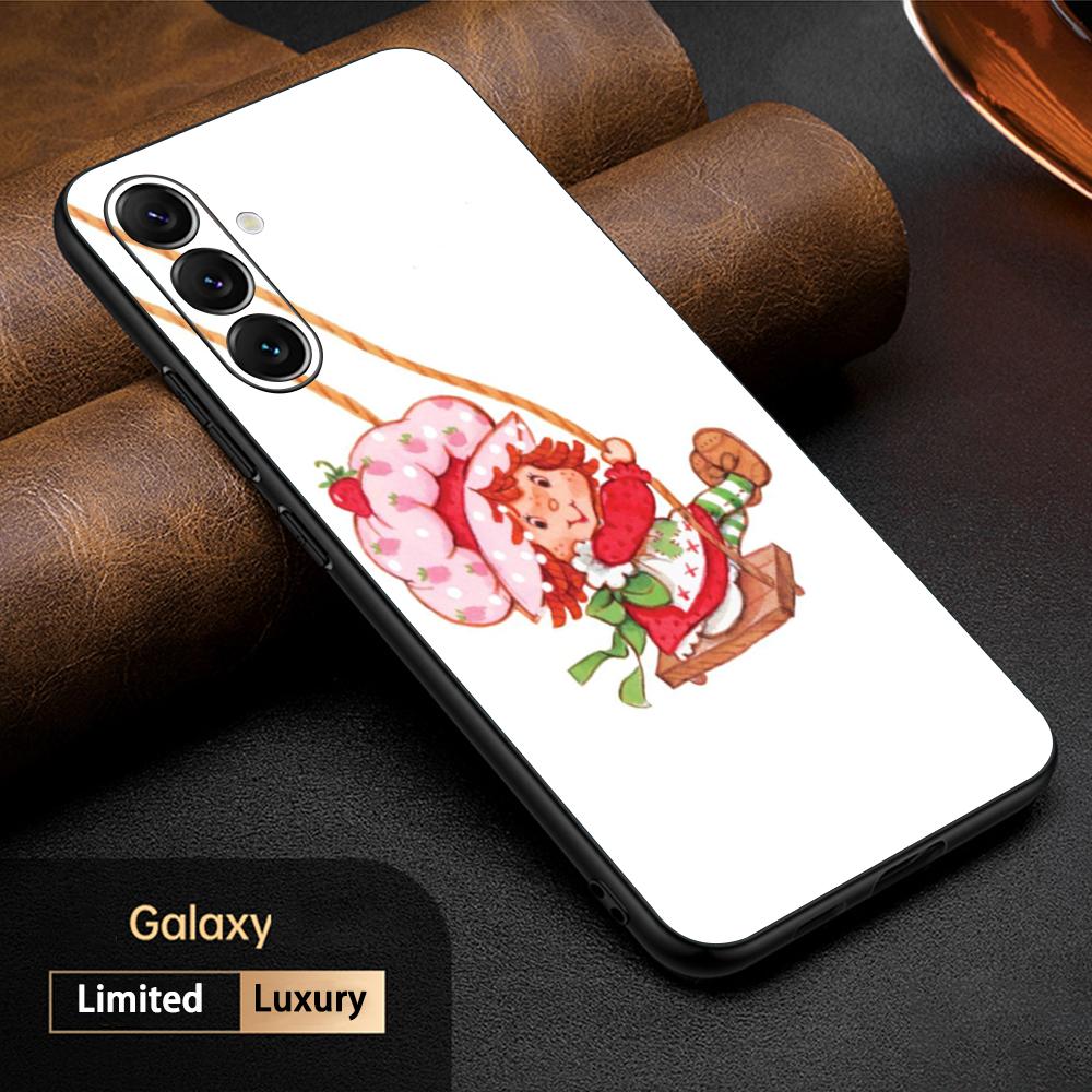 

Cute Strawberrys girl classic cartoon Phone Case For Samsung Galaxy S26 S25 S24 S23 S22 S21 Plus Ultra Note20 Soft Black Galaxy S21 5G