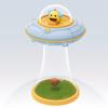 Cute Pet UFO Night Light, Cartoon Ornament Lamp, USB Rechargeable Stepless Dimmable LED Light