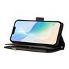 Leather Wallet Flip Case For Doogee N55 Plus N60 Pro Note 58 59 56 56x with Card Slots, Zipper Pocket, Crossbody Strap and Wristlet