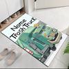 Custom Name Trash Truck Printed Carpet, for Office Chair Living Room Bedroom Kitchen Room Decor Gifts.