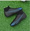 Spike football shoes children's leather foot sports shoes men's boots foreign trade high top large size 46 47 sneakers