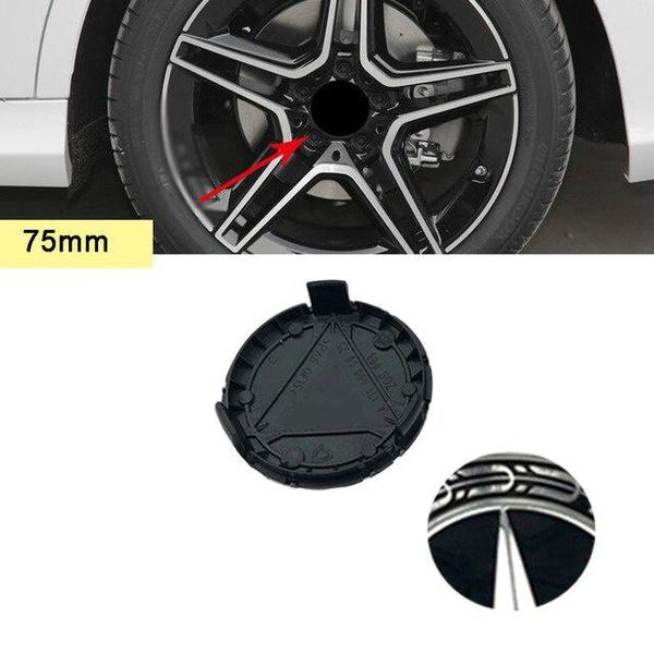 Car Wheel Hub Caps 3 Pin Rim Center Cover For W203 W204 W205 W212 W176 W211 CLA CLS A1714000025, 4PCS