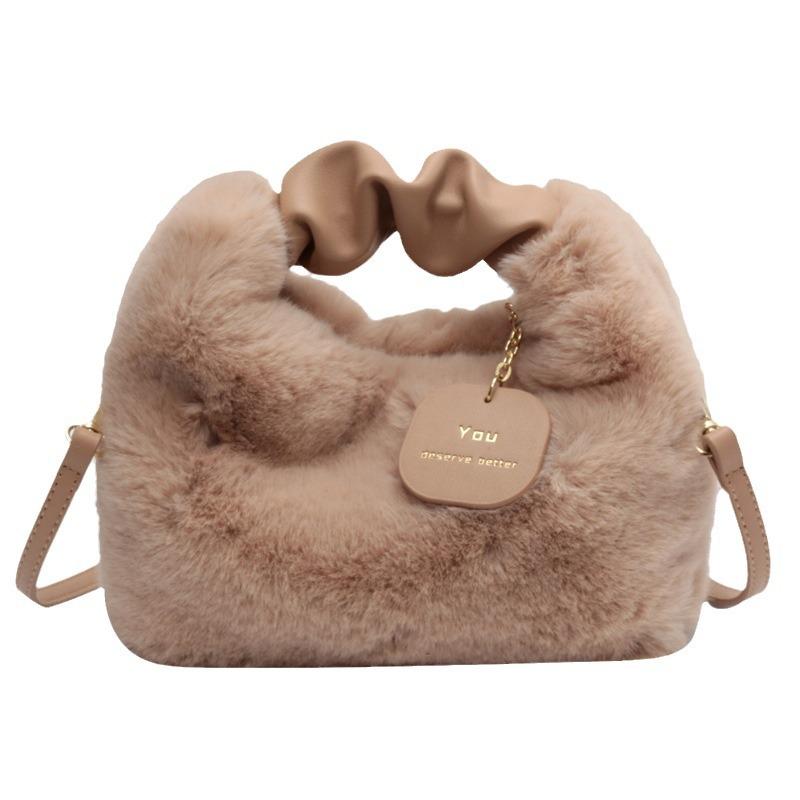 High-end Mink Velvet Pleated Fur Bag Bags2025 New Handbag One Shoulder Underarm Bag Crossbody Bag