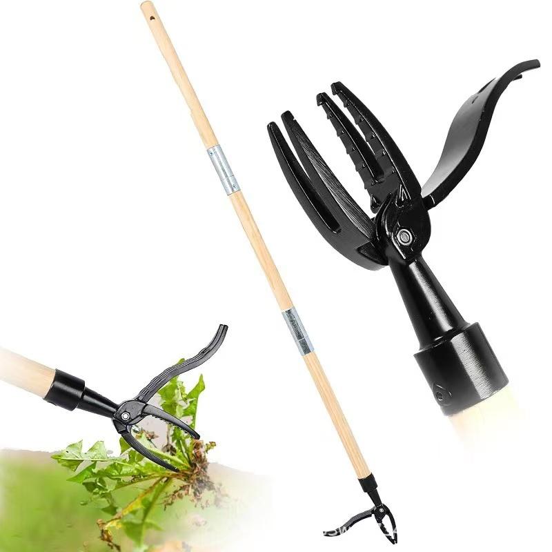 Weeder,Stand Up Weed Puller Tool with Long Handle  ,4Claw Steel Head Design  Easily Remove Weeds Without Bending, Pulling, or Kneeling.