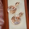 Rose  Latest Fancy Stylish Copper Zircon Bali Earrings for Women and Girls