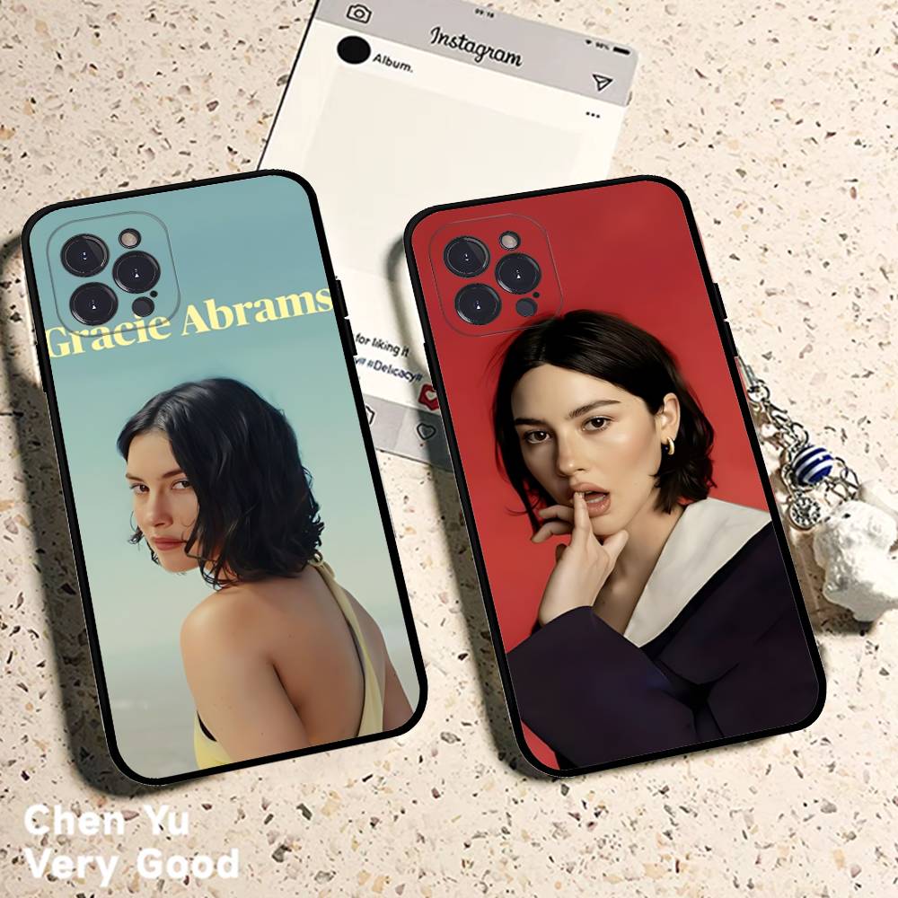 Popular G-gracie Singer A-abrams Black Soft Phone Case For IPhone 16 15 14 13 11 12 17 Pro Max Mini Plus