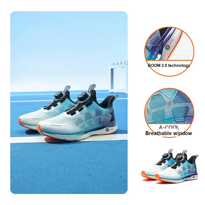 Anta Kids Wind Chaser 5.0 Comfortable Sports Non-Slip Durable Low-Top Running Shoes Kids sneaker White Blue 312325516H-2