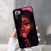 Модный черный чехол для телефона с изображением девушки для Redmi Note 10 9 8 6 Pro 8T 5A 4X X 5 Plus 7 7A 9A K20