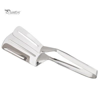 Puntos BBQ Edelstahl Lebensmittel Tong Schaufel Spachtel Brot Fleisch Gemüse Klemme Clip