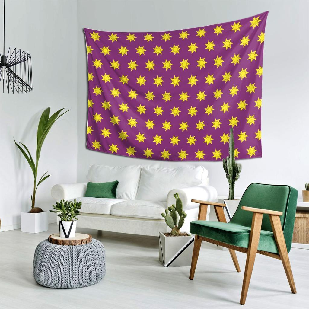 Rapunzel Sun Tapestry Decoration Art Aesthetic Tapestries for Living Room Bedroom Home Wall Cloth Wall Hanging