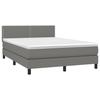 3139978 vidaXL Divan Bed with Mattress Dark Grey 140x200cm Fabric