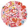 Valentine's Day 50-Piece LOVE Graffiti Stickers - Waterproof Cartoon Decorations for Luggage and Rooms