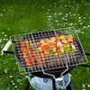 Large Capacity Flat BBQ Grill Basket Mesh Cage Grill With Secure Locking Handle