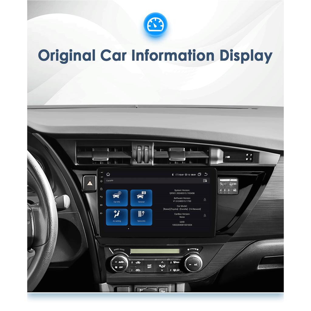OSSURET Carplay 4G 10,1palcový autorádio s inteligentním systémem Android pro Toyota Corolla Auris 2013 - 2016 GPS stereo inteligentní obrazovka Bluetooth RDS