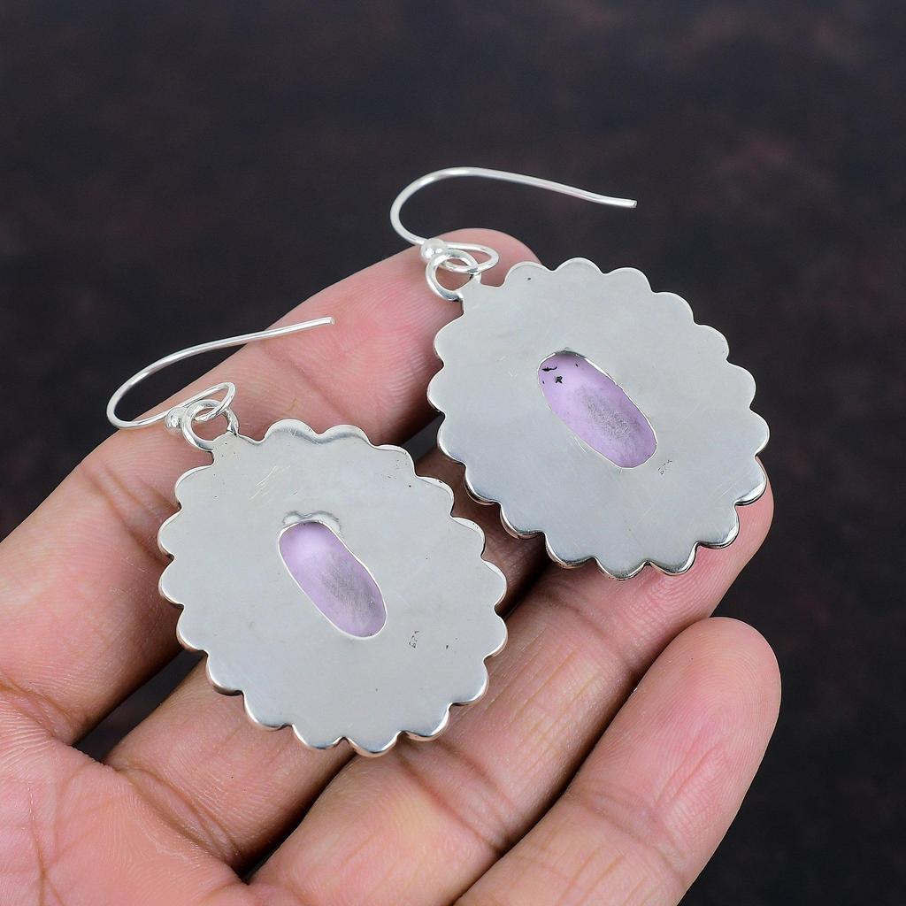 Phosphosiderite Earring 925 Sterling Silver Earrings Handmade Earring Phosphosiderite Gemstone Jewelry Latest Design Earring Gifts For Mom