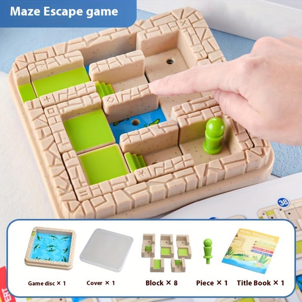 Maze Game, 48 Level Of Maze Puzzles, Critical Thinking And Problem Solving Educational Toy With Storage Box, Suitable For Children Ages 3 To 6