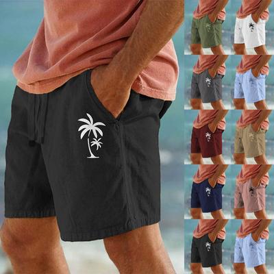Men's Sports Cotton Linen Casual Loose Shorts Casual Pajamas Pocket Jogging Shorts Pants