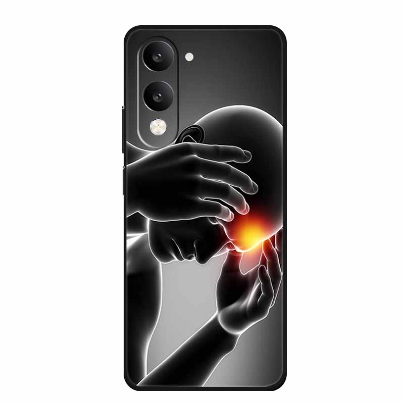 For Vivo Y29T Y29s Case Y 29 T S Coque Flowers Black Silicone Soft Back Cover For Vivo Y19s GT 5G iQOO Z10 Lite Phone Case Funda