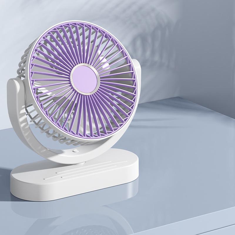 

Dual-Head Desktop USB Fan with LED for Outdoor Camping & Office Circulation USB Cable