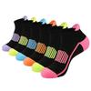 6 Pairs Women's Color Blocked Sport Socks Breathable Casual Low Cut Athletic Ankle Socks for Gym Running