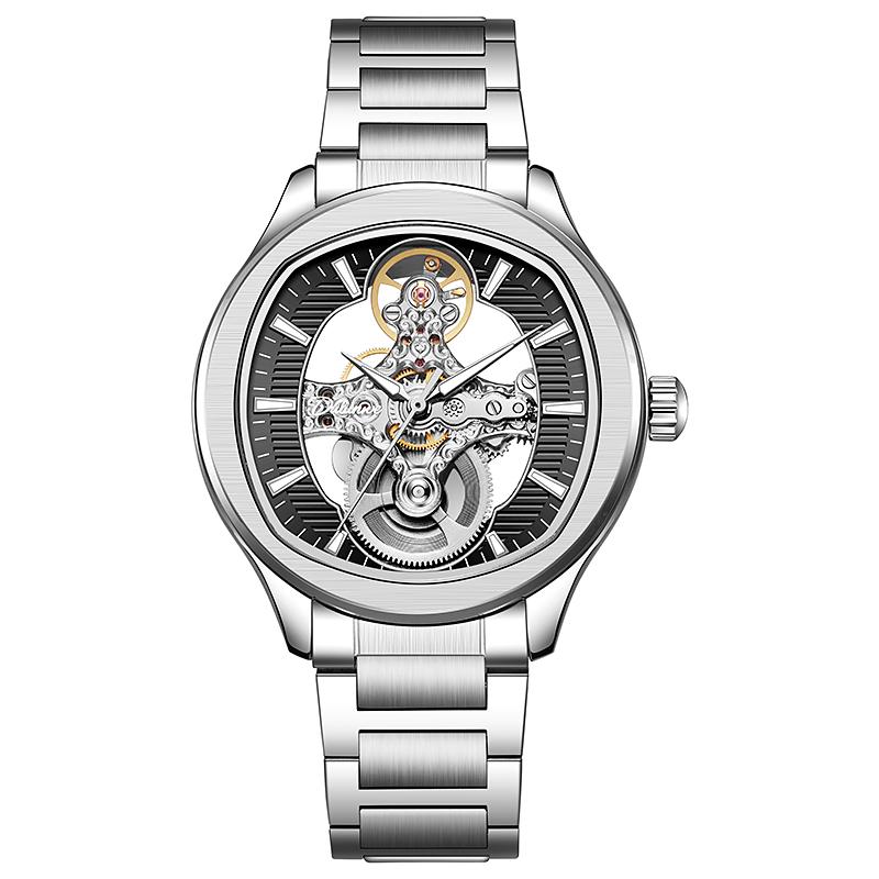 Luxury Brand Mens Tourbillon Watches Unique Design Automatic Mechanical Watch For Men Sport Mechanical Skeleton Wristwatch