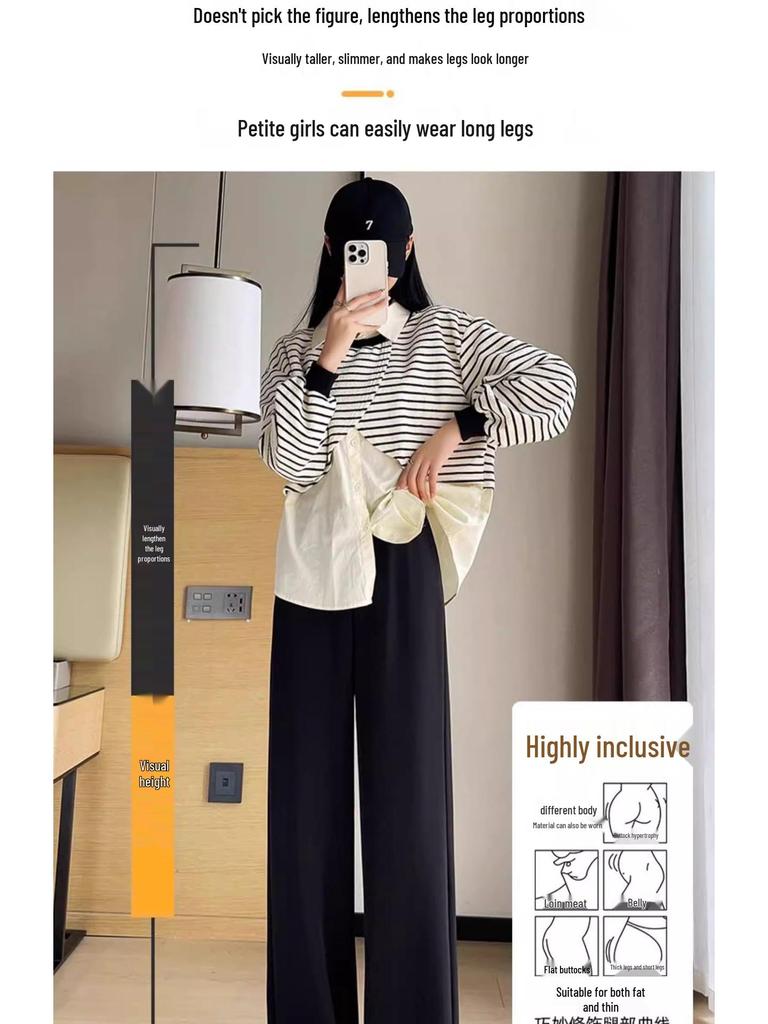 Drapey High-Waisted Slimming White Pants - Summer Versatile Casual Wear for Women