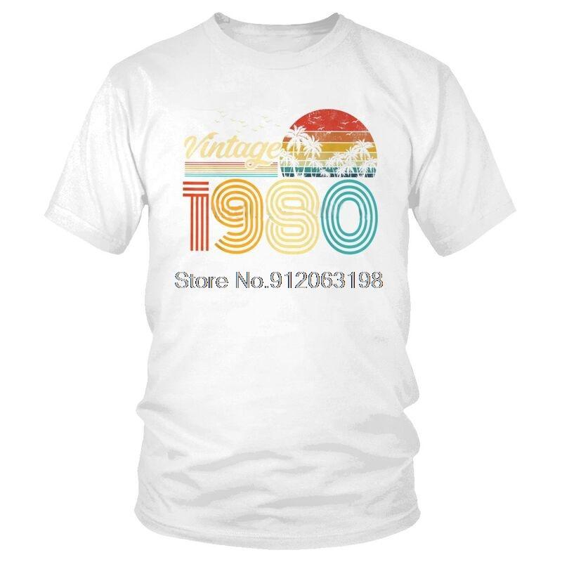 T-shirt Homme Classique Vintage Années 1980 Streetwear 41 Ans Cadeau 41ème Anniversaire T-shirt Manches Courtes T-shirt Cool Homme Coton