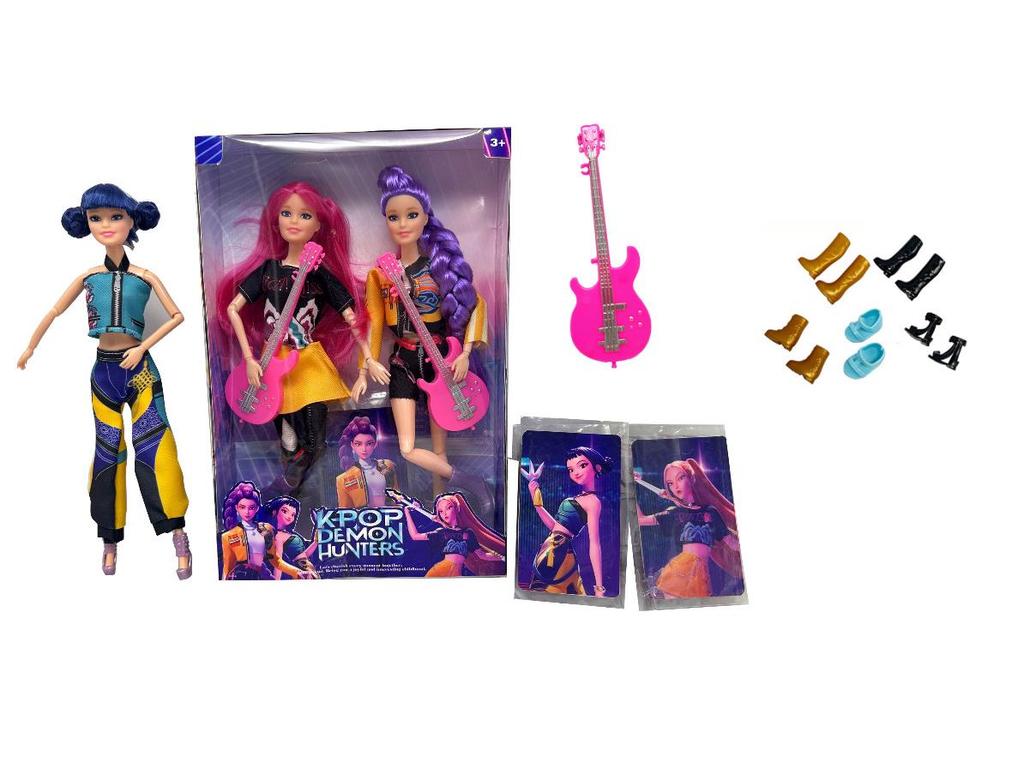 KPOP Demon Hunter Girl & Boy Group Animated Dolls with Theme Song & Colorful Lights