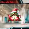Cartoon Kettle Cute Pattern Acrylic Pendant For Christmas And Decoration Car