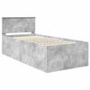 Bed Frame with Headboard Concrete Grey 75 x 190 cm Particleboard