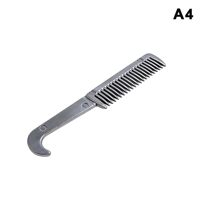 Aluminum Metal Horse Curry Comb Non-Slip Grooming Brush for Pony Coat Cleaning Equestrian Stable Care Supplies