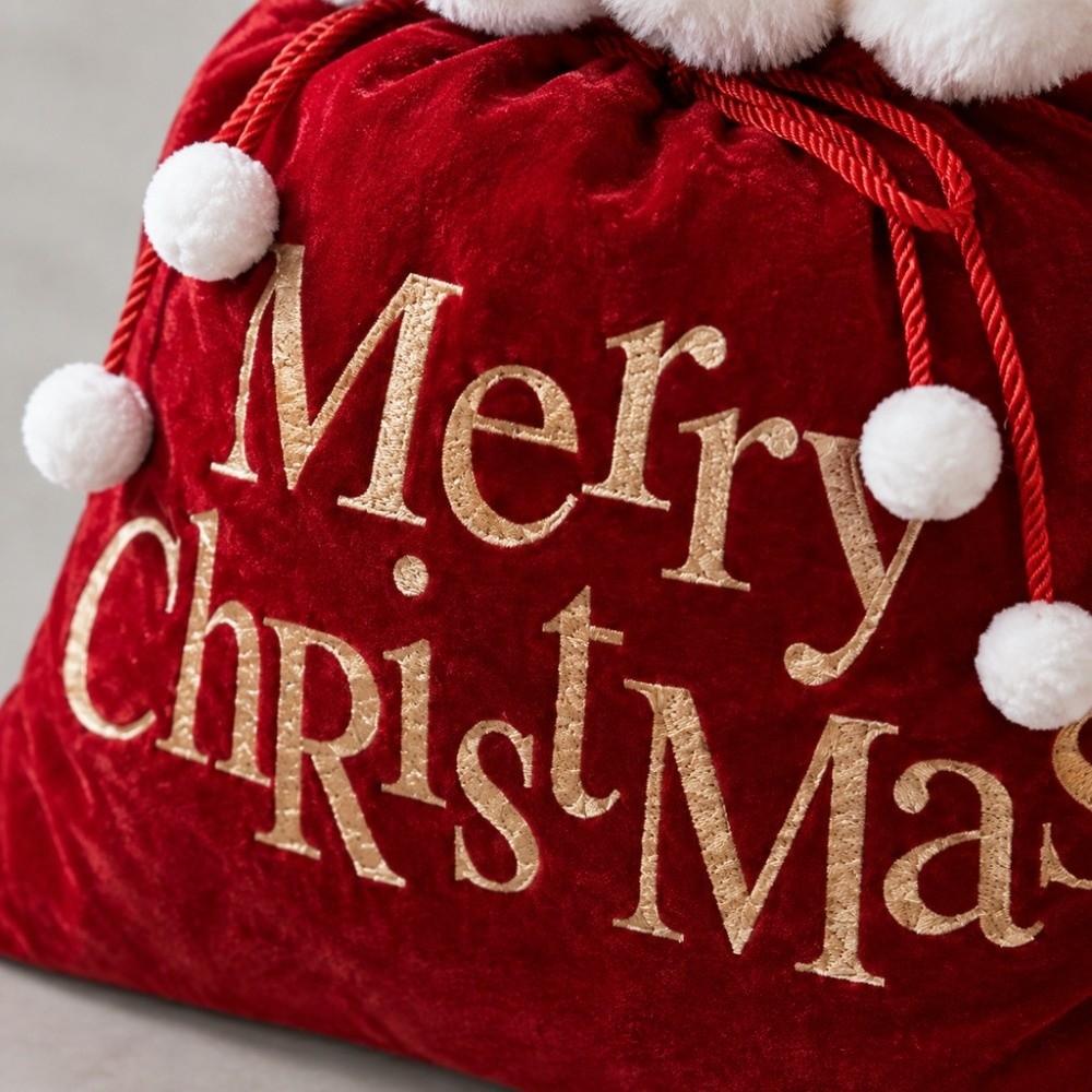 50x70cm Large Size Santa Claus Gift Bag Velvet Drawstring Bag Decoration Supplies