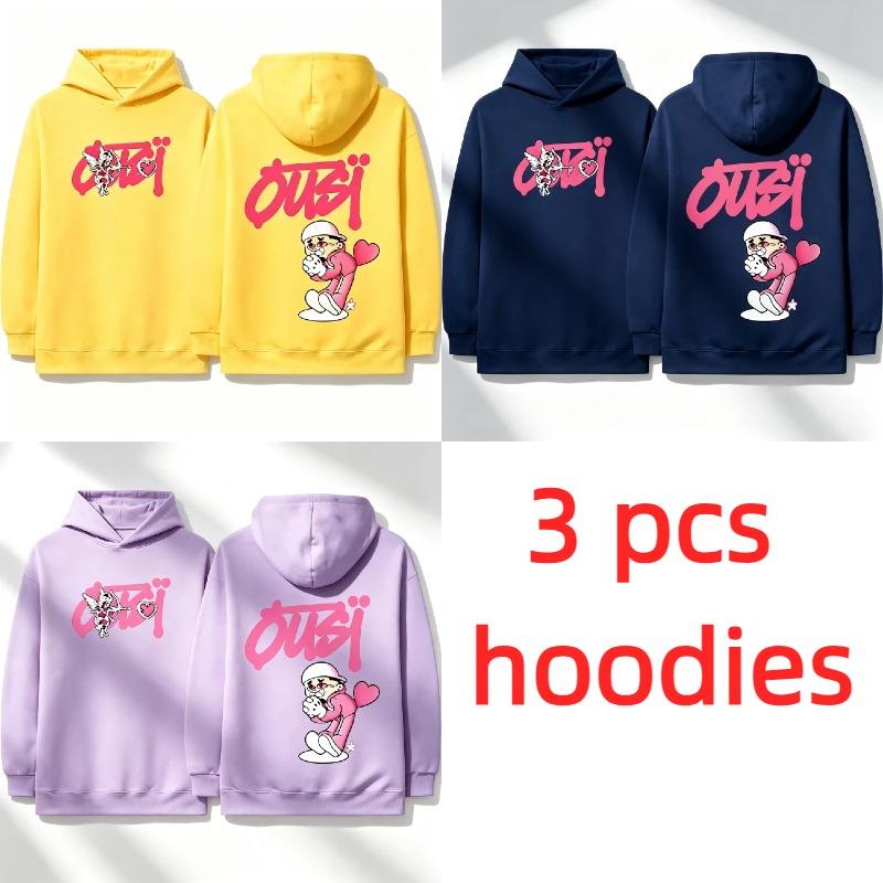 Felpe per Ragazzi Ragazze Felpa Casual Abbigliamento Bambini Top Felpa con Cappuccio a Manica Lunga Stampa Cartoon Amore Ragazzo Felpa con Cappuccio