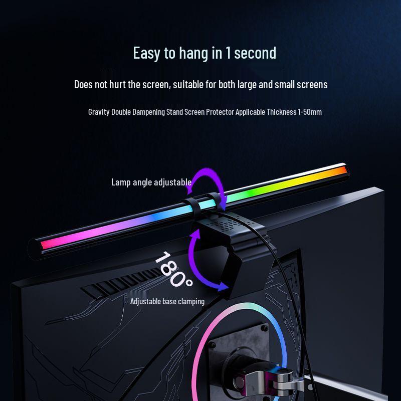 RGB Gaming Monitor Screen Light: Eye Protection & Desktop Ambiance