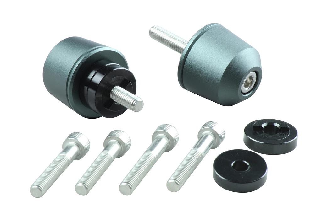 POSH FAITH Motorcycle Handlebar Ends Solid Bar Ends for Genuine M6 Handlebars Diameter CT125 Hunter Matte Gray - Honda/Suzuki (Outer 29mm) -