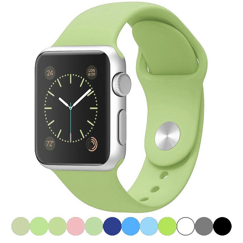 Apple Silicone Strap for Apple Watch Series 1-9/SE, Classic Sports Band