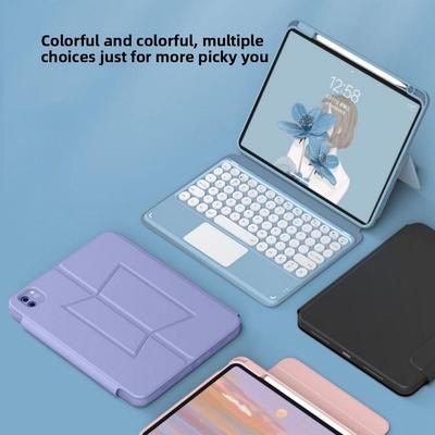 Magnetic Rotating Leather Case with Bluetooth Keyboard for iPad 10th Gen 10.9 Air5 10.2 Protective Cover