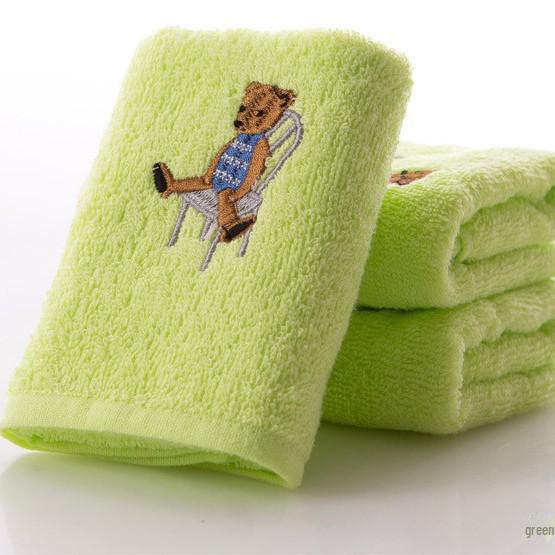 Gold Embroidered Pure Cotton Soft Absorbent Children's Face Towel